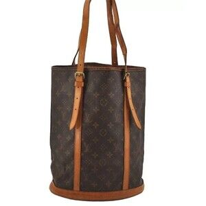 Authentic Louis Vuitton Monogram Bucket GM Shoulder Tote Bag M42236 Junk 5096J